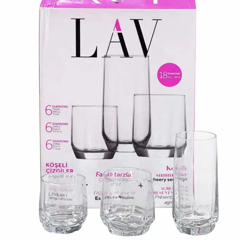 H verre a eau 18pcs ref v106120